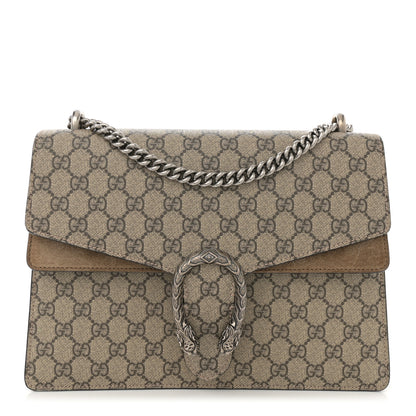 Gucci GG Supreme Monogram Medium Dionysus Shoulder Bag Taupe 1 of 12