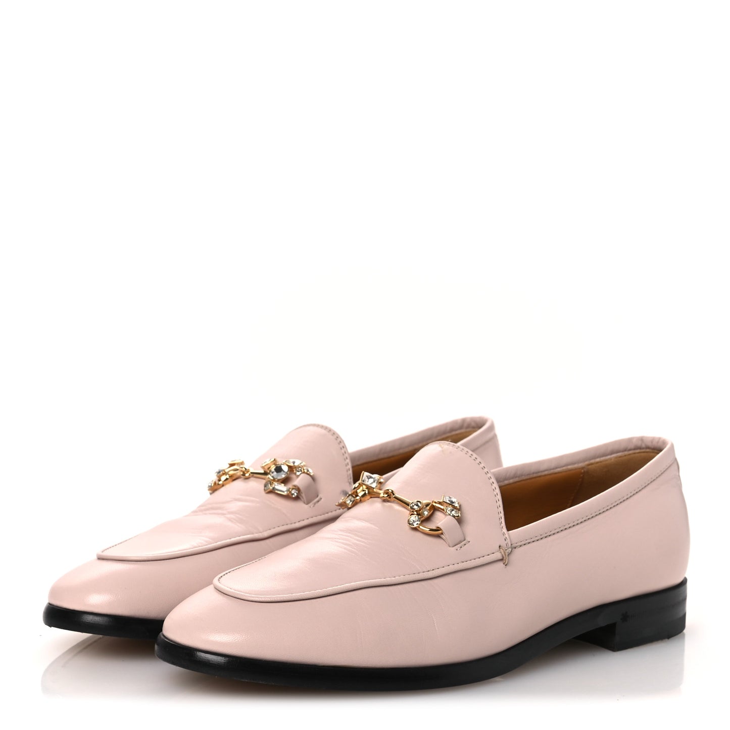 Malaga Kid Crystal Horsebit Womens Jordaan Loafers 37 Pink Hibiscus