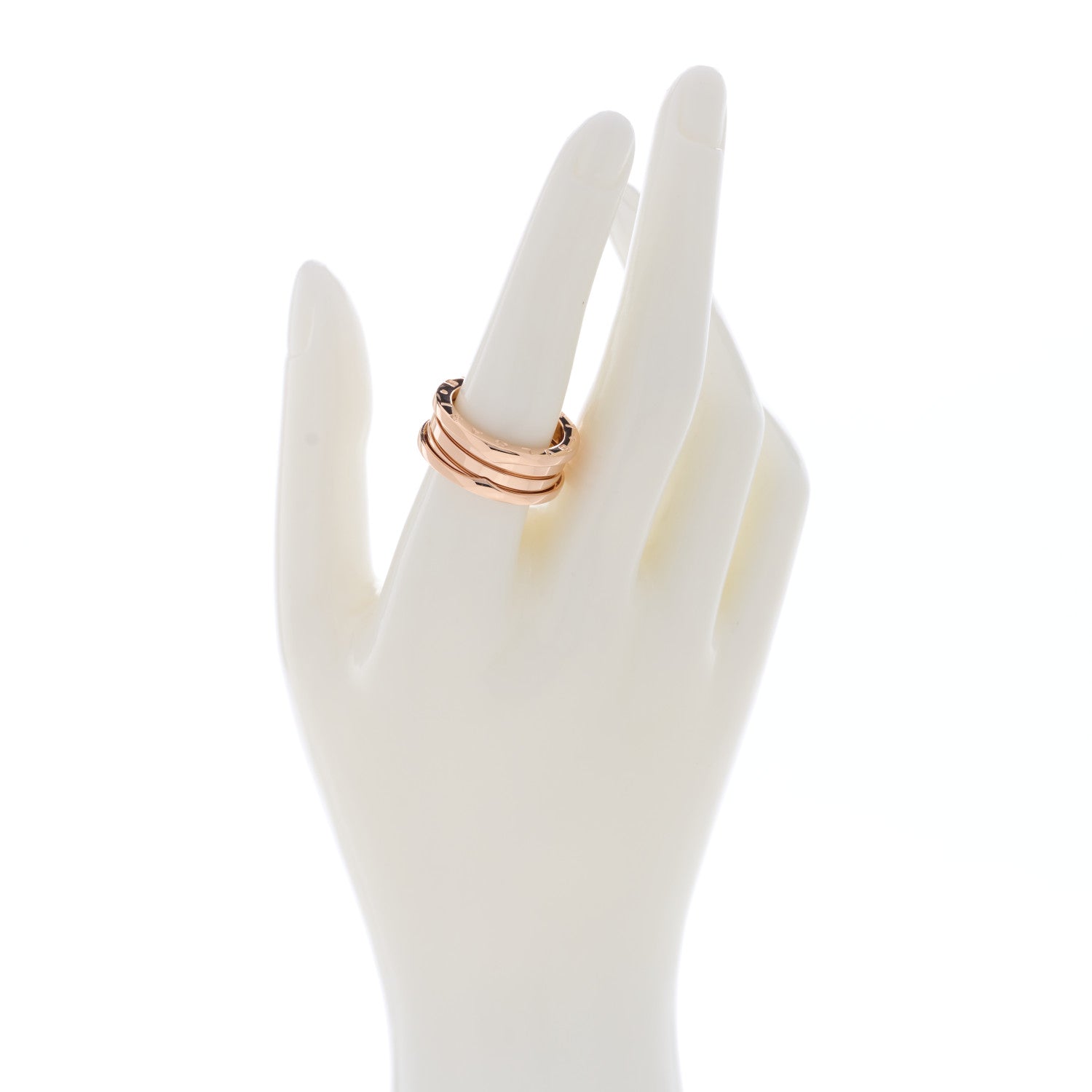 Bulgari 18K Rose Gold B.Zero1 Three-Band Ring 57 8 2 of 5