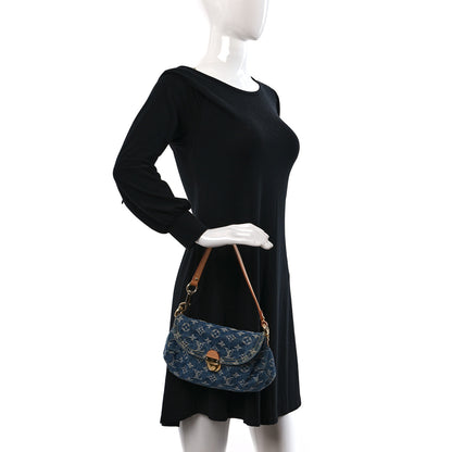 Louis Vuitton Monogram Denim Mini Pleaty Blue 2 of 9