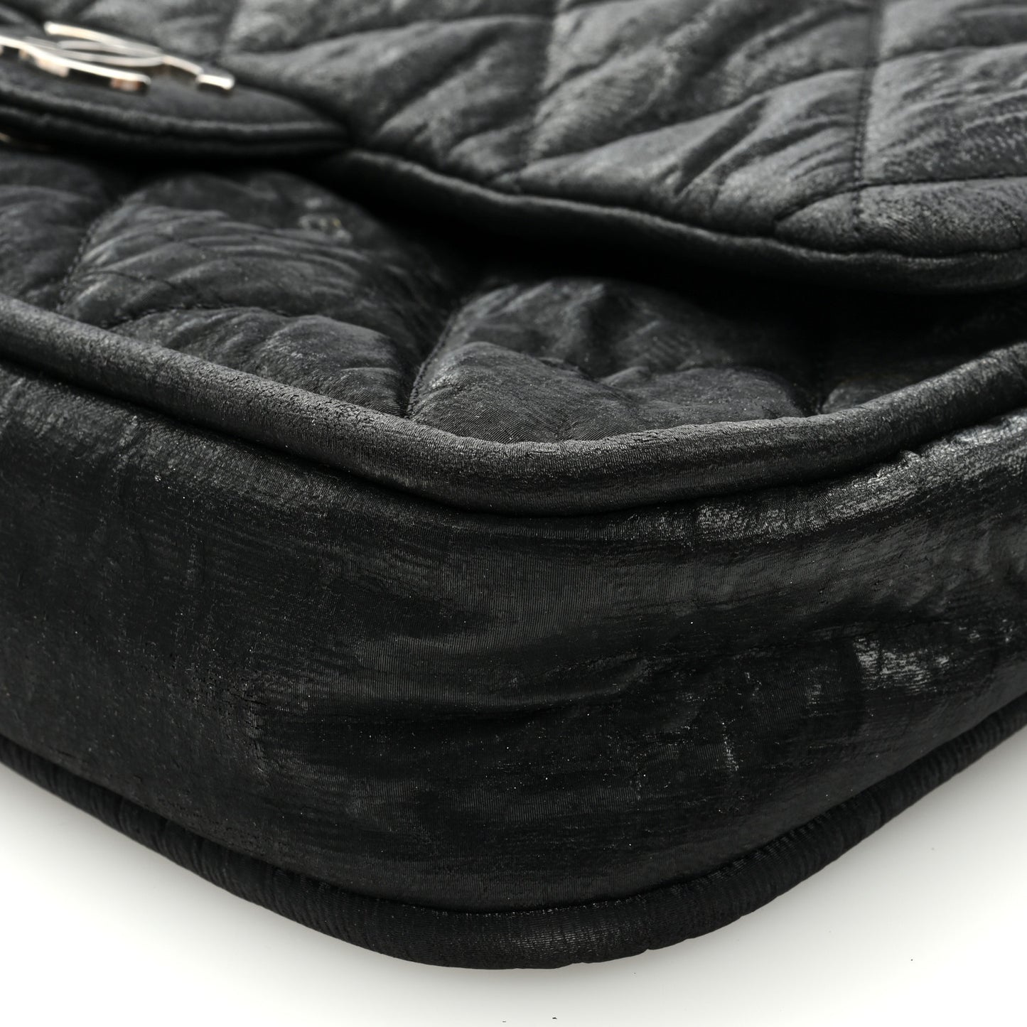 Coated Canvas Quilted Le Marais Flap Black