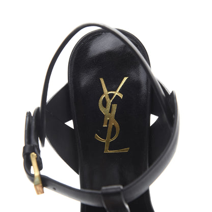 Saint Laurent Calfskin Tribute 75 Platform Sandals 36.5 Black 6 of 9