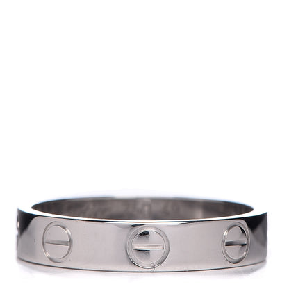 Cartier 18K White Gold 3.5mm LOVE Wedding Band Ring 49 4.75 1 of 5