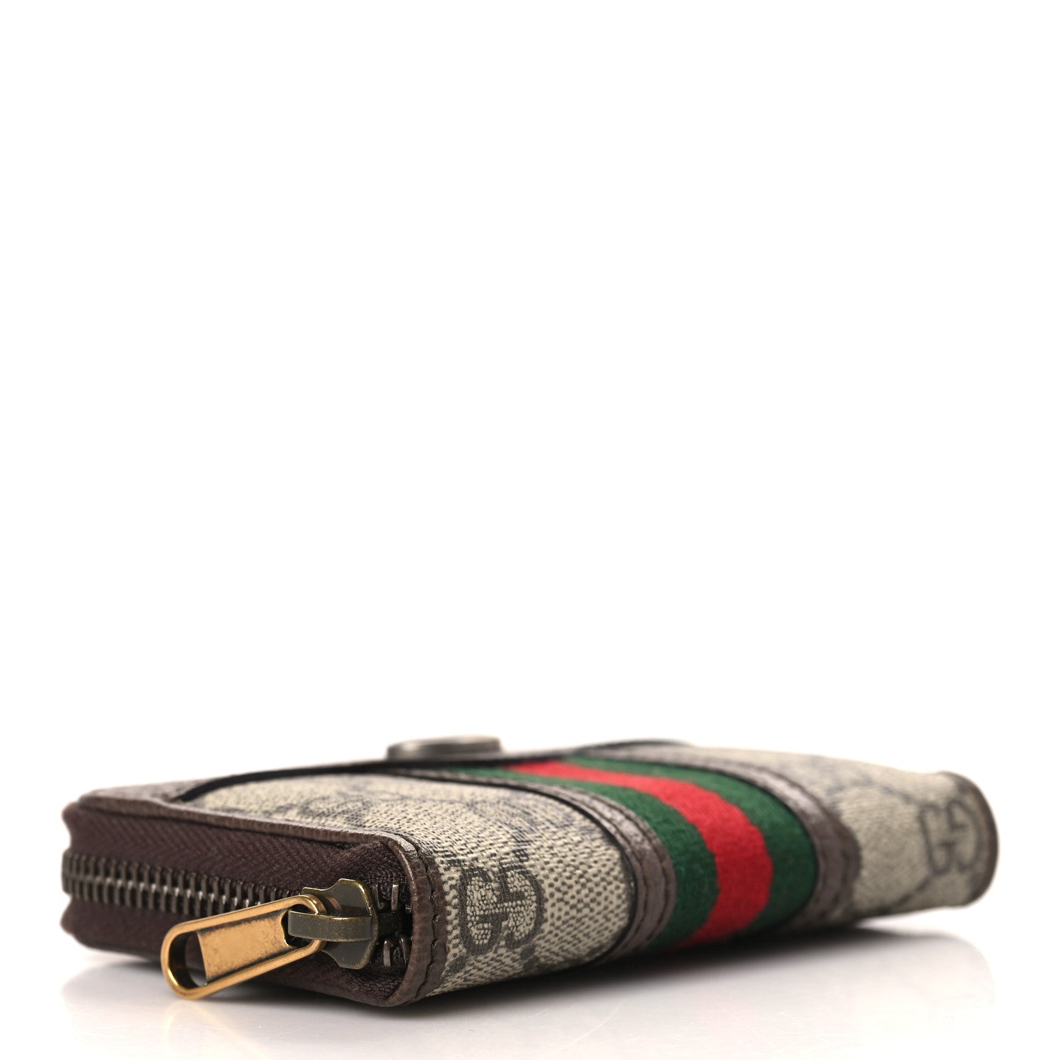 Gucci GG Supreme Web Ophidia Zip Around Card Case Brown 4 of 7