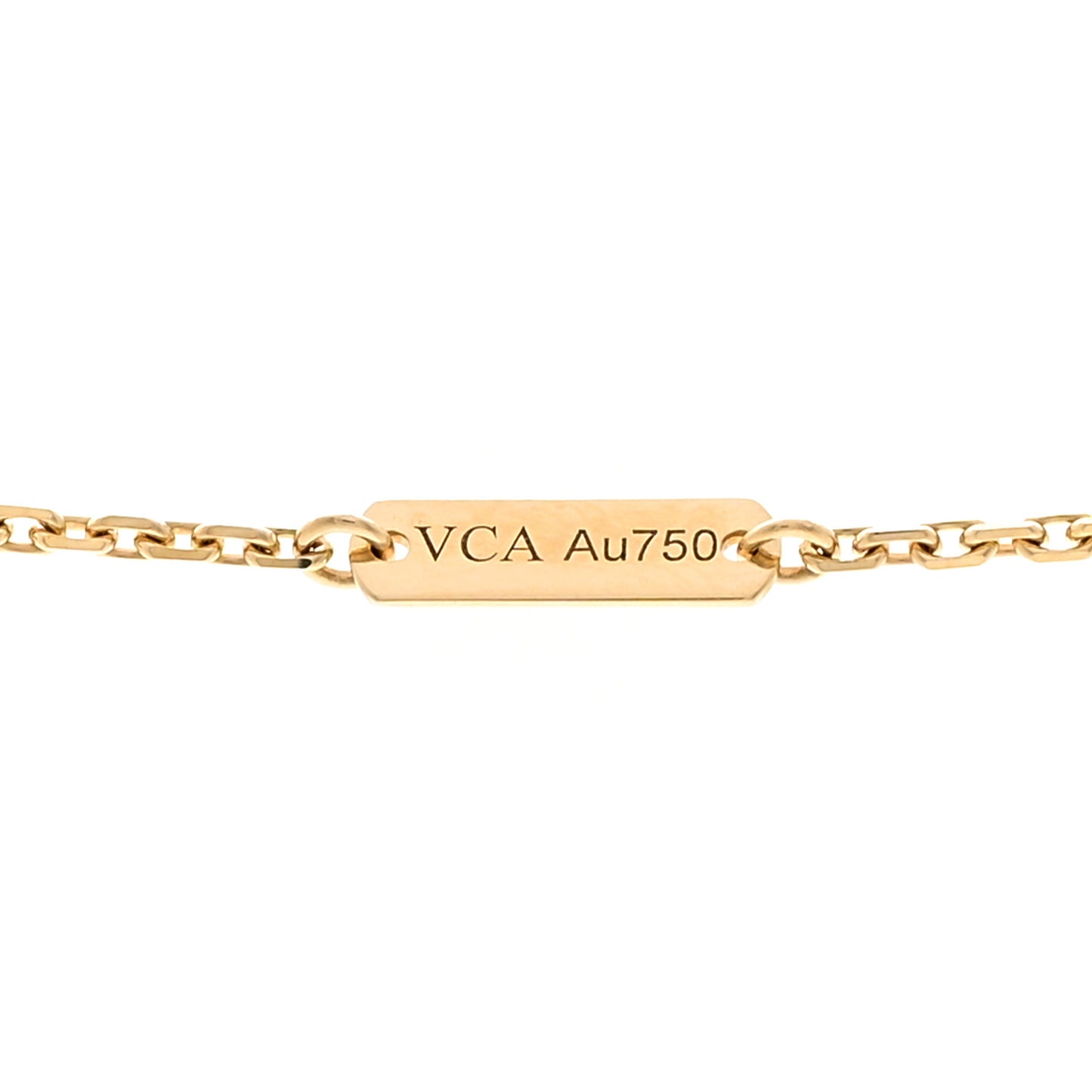 VAN CLEEF &amp; ARPELS 18K Yellow Gold Black Onyx Vintage Alhambra Pendant Necklace