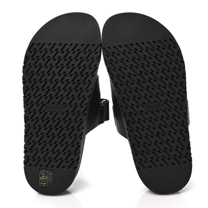 Hermes Calfskin Womens Chypre Sandals 36.5 Black 5 of 8