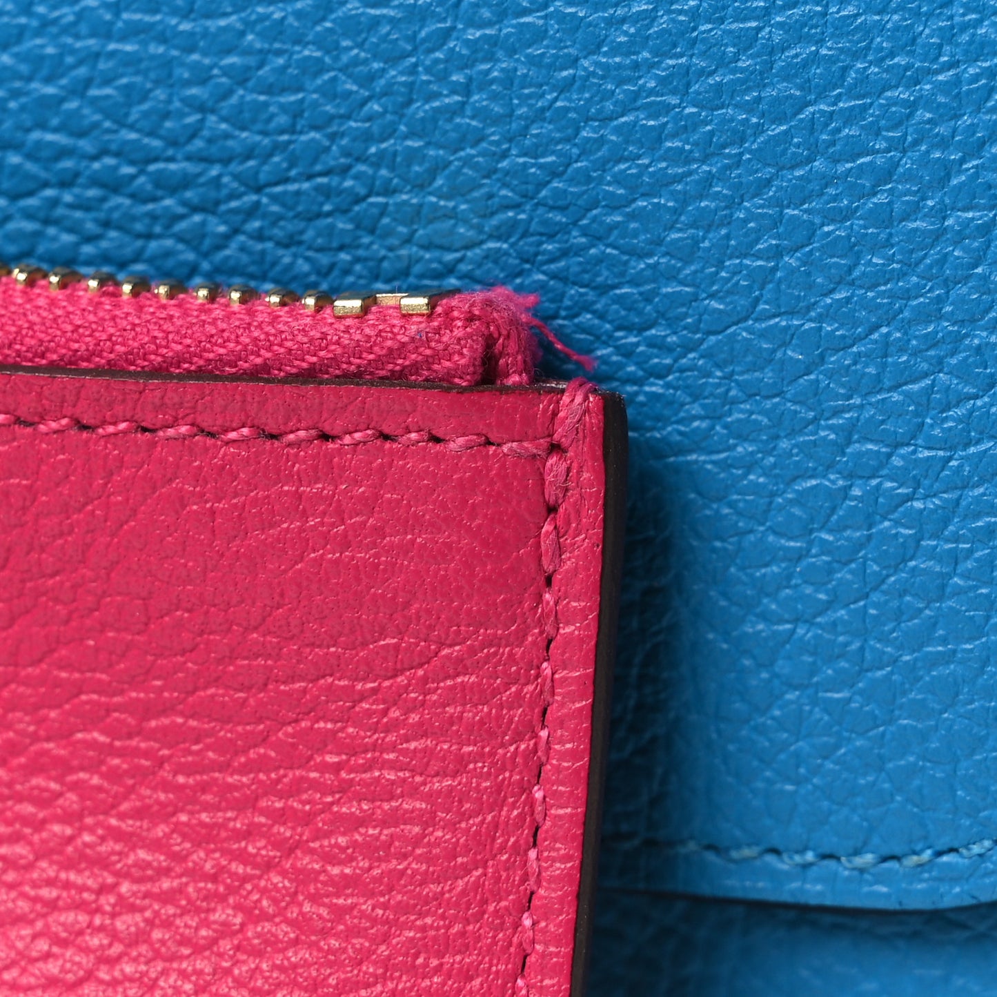Evercolor Bi-Color Constance Slim Wallet Bleu Frida Rose Mexico