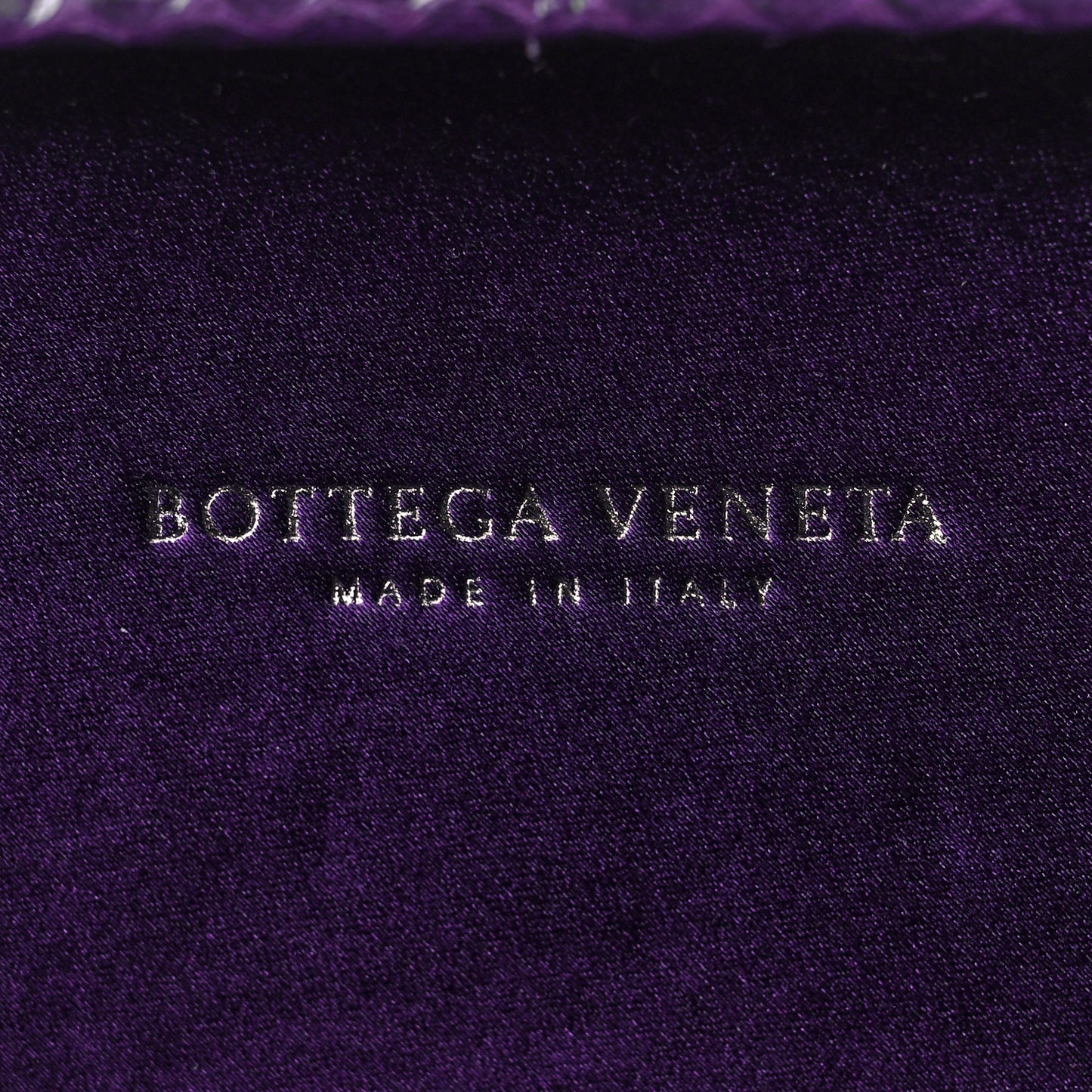 Satin Intreccio Impero Ayers Knot Clutch Purple