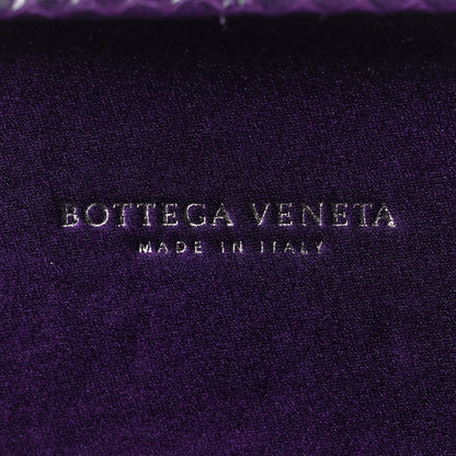 Bottega Veneta Satin Intreccio Impero Ayers Knot Clutch Purple 5 of 7