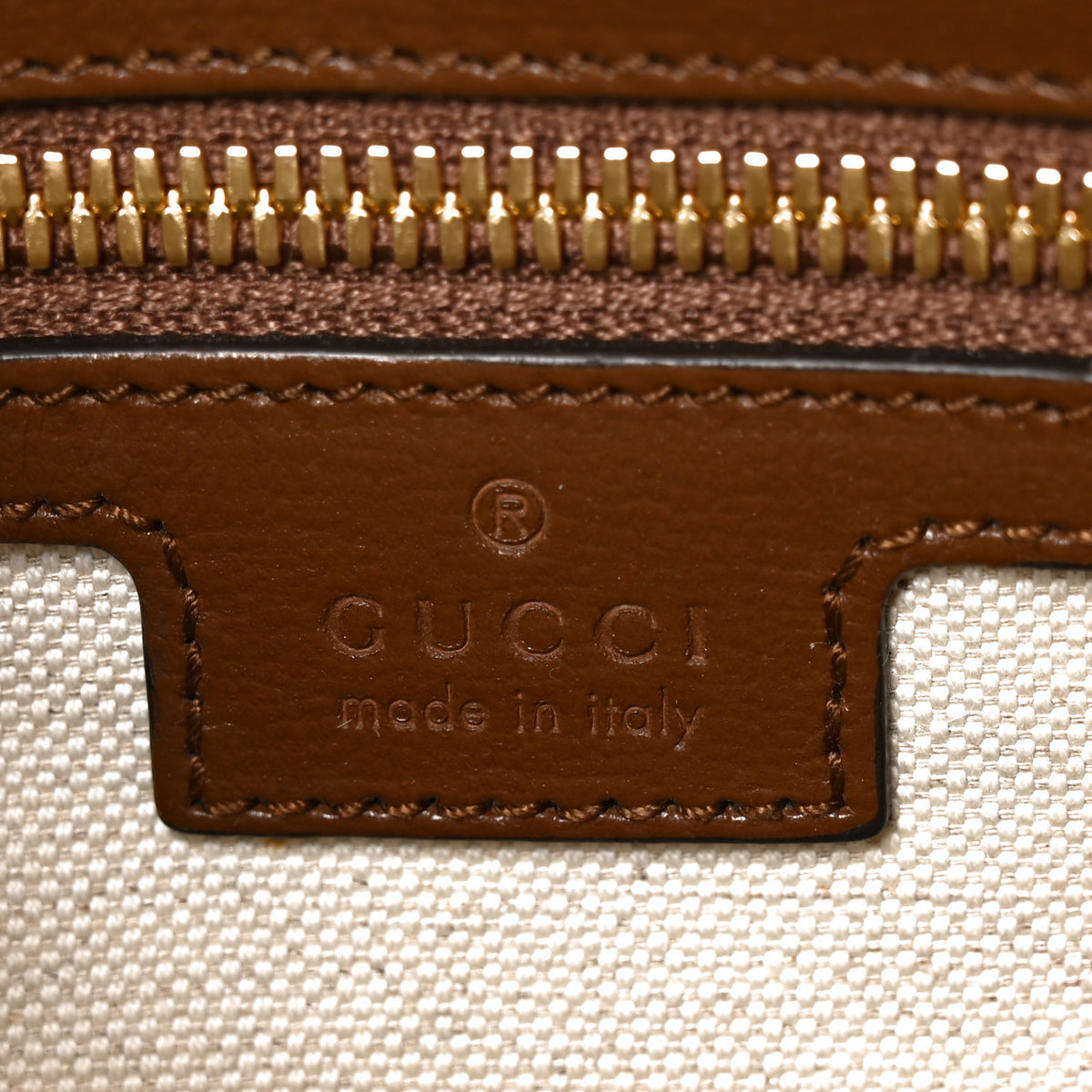 GG Supreme Monogram Azalea Calfskin Retro Interlocking G Wristlet Messenger Bag Beige Ebony Brown Sugar Beige Ebony Brown Sugar