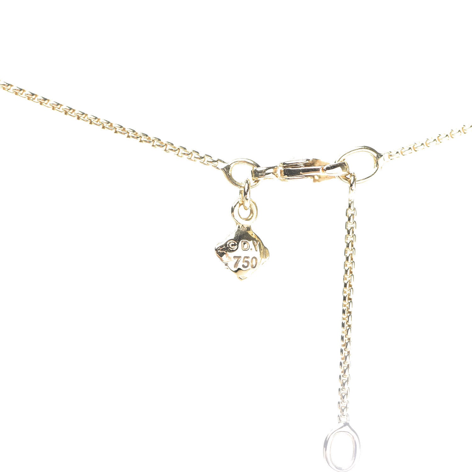 David Yurman 18K Yellow Gold Black Onyx Rio Rondelle Short Station Necklace 4 of 5