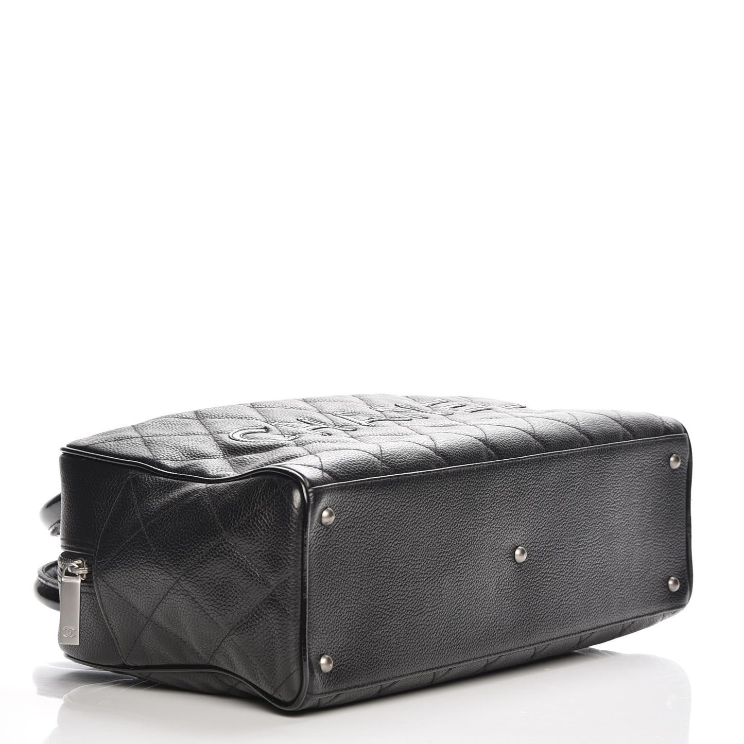 Caviar Patent Large Bowler Black