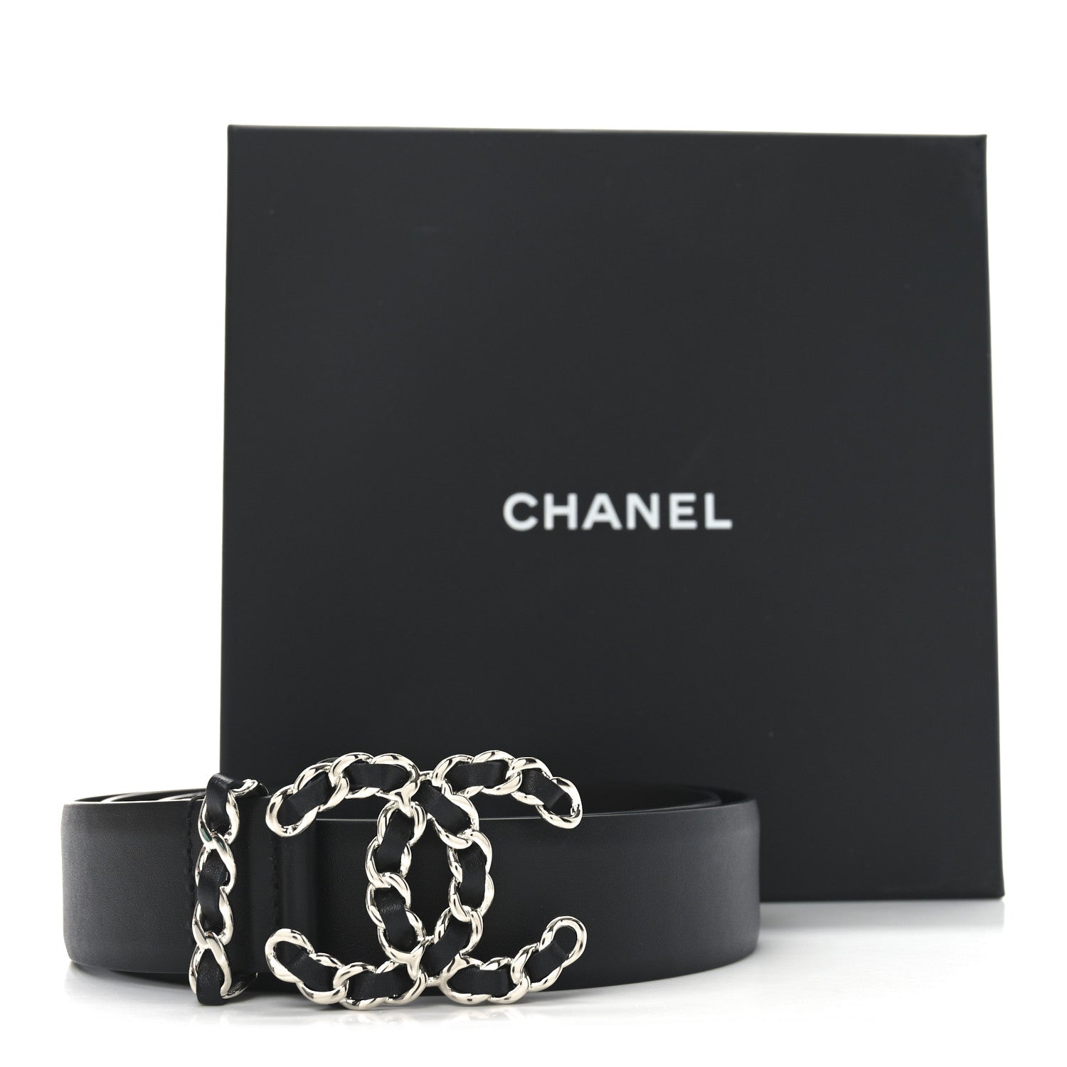 Chanel Calfskin CC Chain Belt 85 34 Black 7 of 7