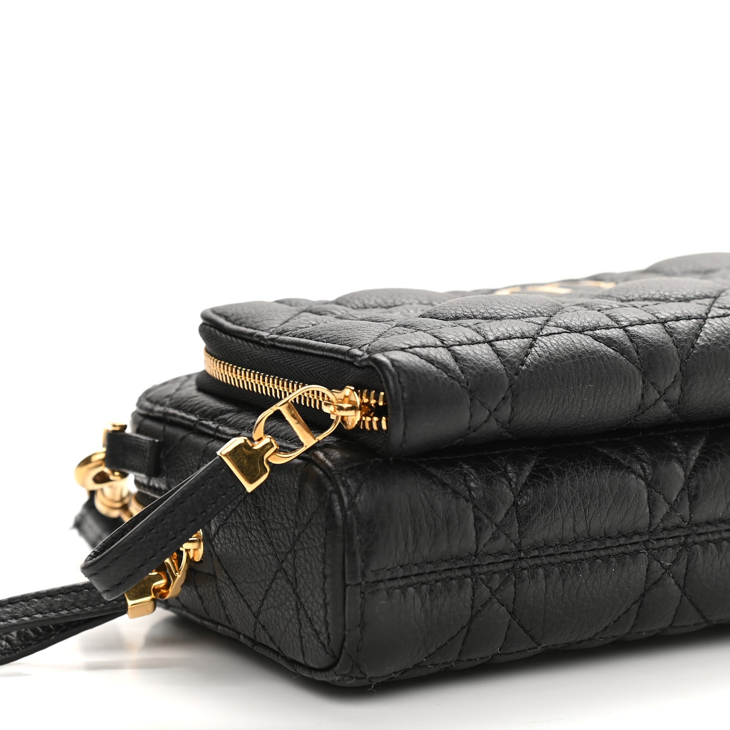 Supple Calfskin Caro Double Pouch Black