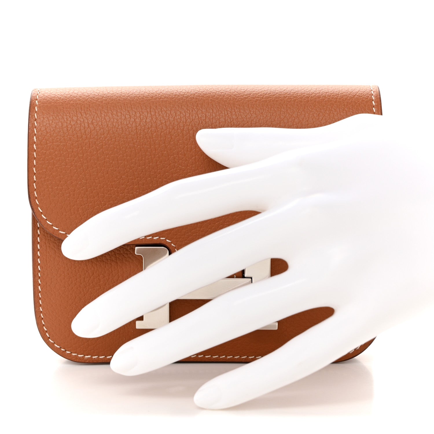 Hermes Evercolor Constance Slim Wallet Gold 2 of 9