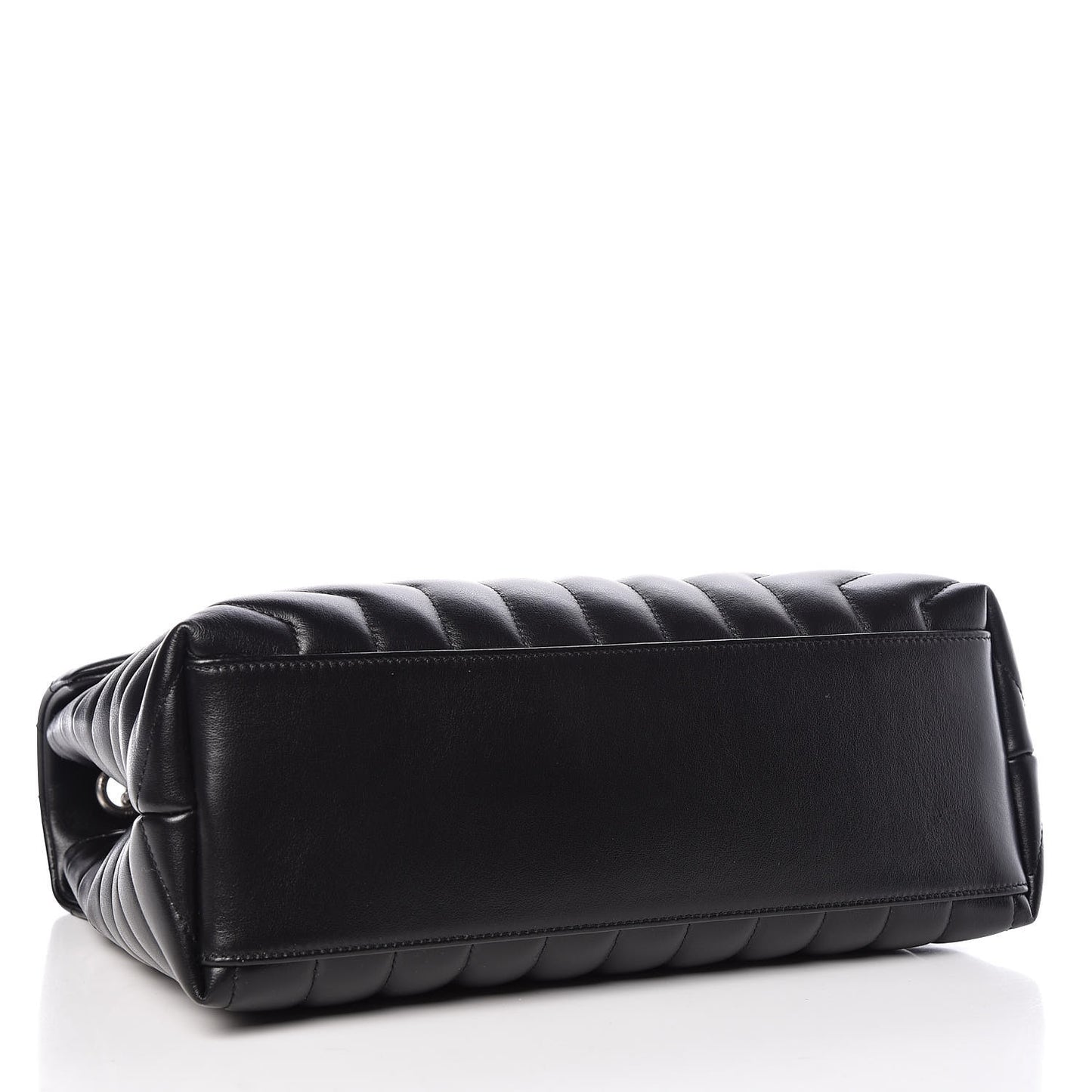 Calfskin Y Quilted Monogram Medium Loulou Chain Satchel Black