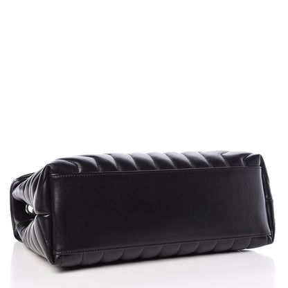 Saint Laurent Calfskin Y Quilted Monogram Medium Loulou Chain Satchel Black 4 of 9