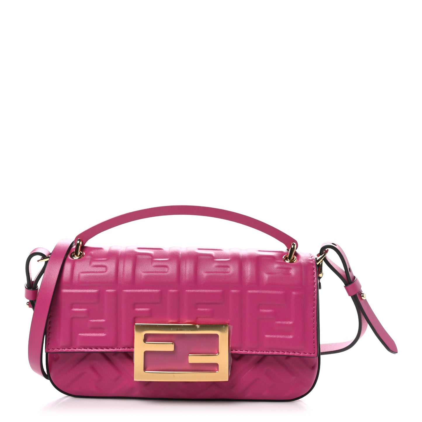 Nappa FF 1974 Embossed Phone Baguette Ciclamino Pilar