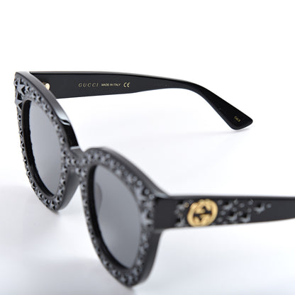 Gucci Acetate Stars Cat Eye Sunglasses GG0116S Black 5 of 8