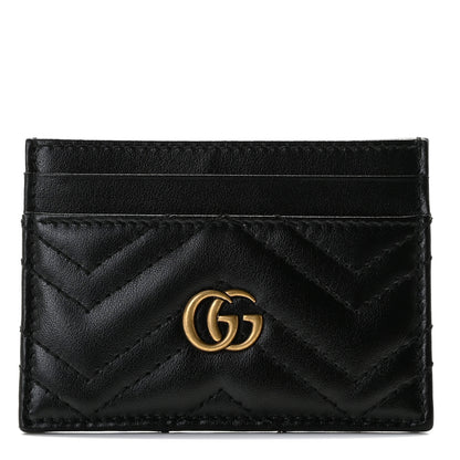 Gucci Calfskin Matelasse GG Marmont Card Holder Black 6 of 17