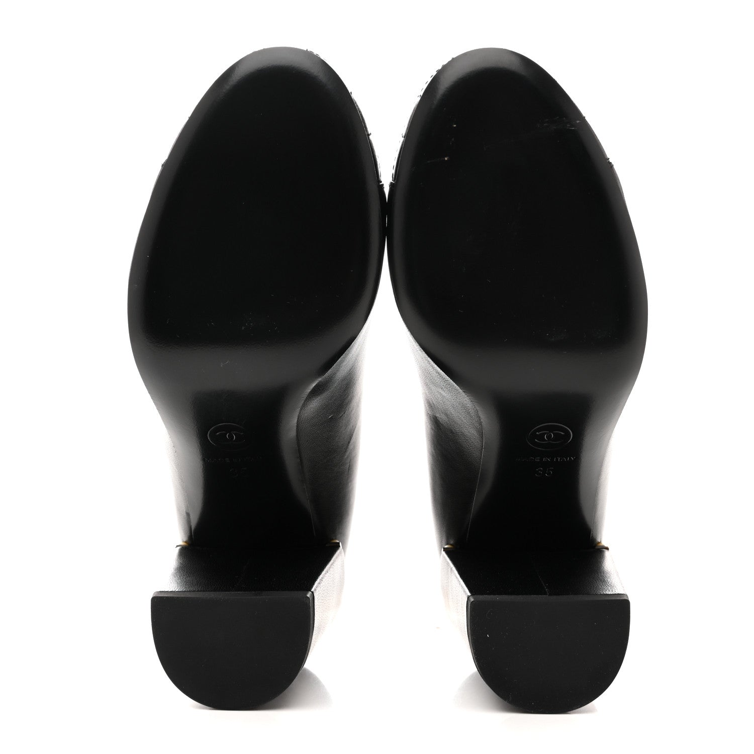 Chanel Lambskin Pearl Cap Toe Pumps 35 Black 1858811 – FASHIONPHILE