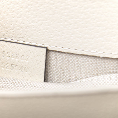 Gucci Textured Calfskin Crystal Bamboo Web Mini Dionysus Top Handle Bag Mystic White 7 of 11