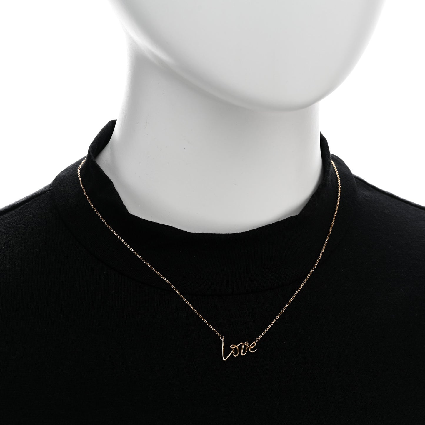 18K Rose Gold Paloma's Graffiti Love Pendant Necklace