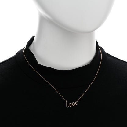 Tiffany 18K Rose Gold Paloma's Graffiti Love Pendant Necklace 2 of 6
