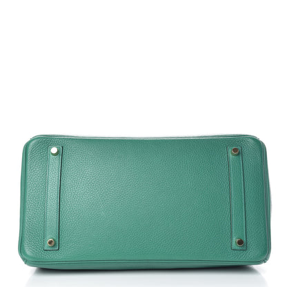 Hermes Taurillon Clemence Birkin 35 Vert Vertigo 6 of 35