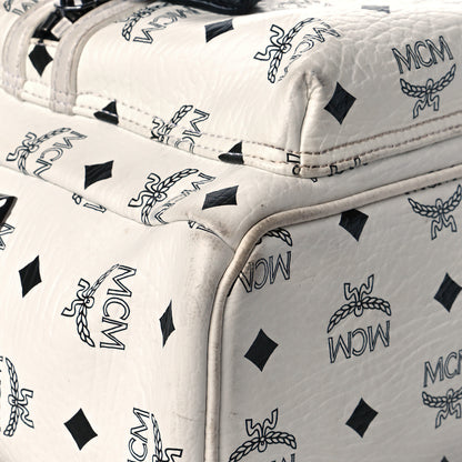 MCM Visetos Small Side Stud Stark Backpack White 7 of 18