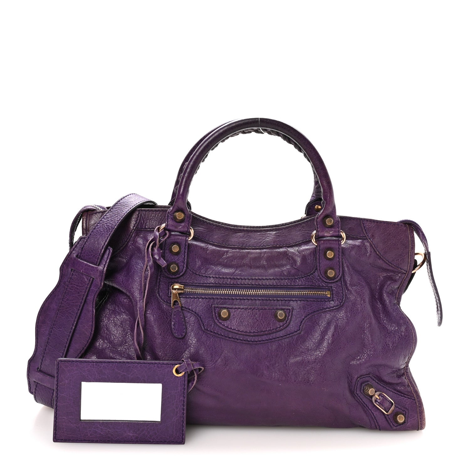 Balenciaga Agneau Giant 12 Rose Gold Hardware City Dark Violet 3 of 11