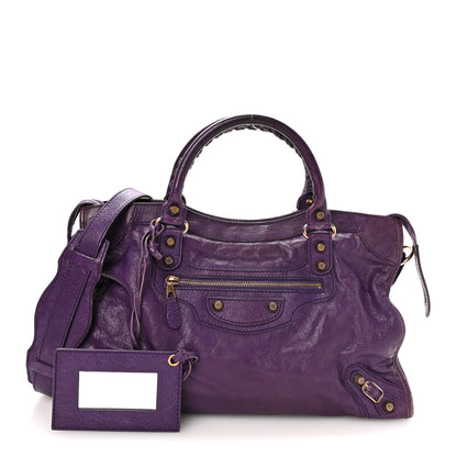 Balenciaga Agneau Giant 12 Rose Gold Hardware City Dark Violet 3 of 11