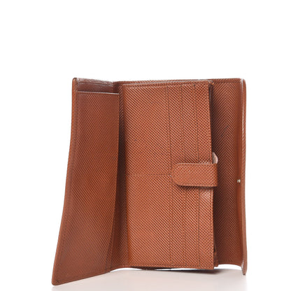 Bottega Veneta Rubberized Canvas Marco Polo Long Flap Wallet Black Brown 5 of 7