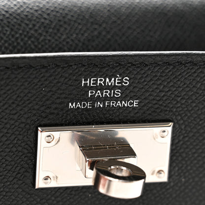 Hermes Epsom Kelly Pocket Compact Wallet Black 7 of 7