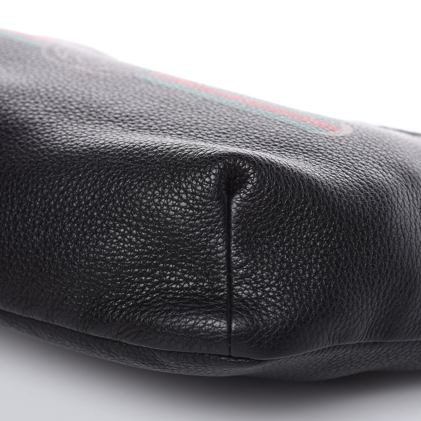 Grained Calfskin Logo Belt Bag Black