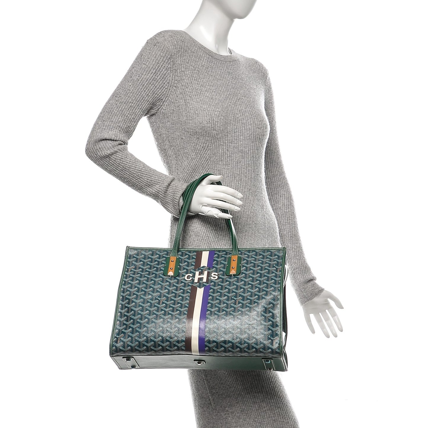 Goyardine Marquises Tote Green