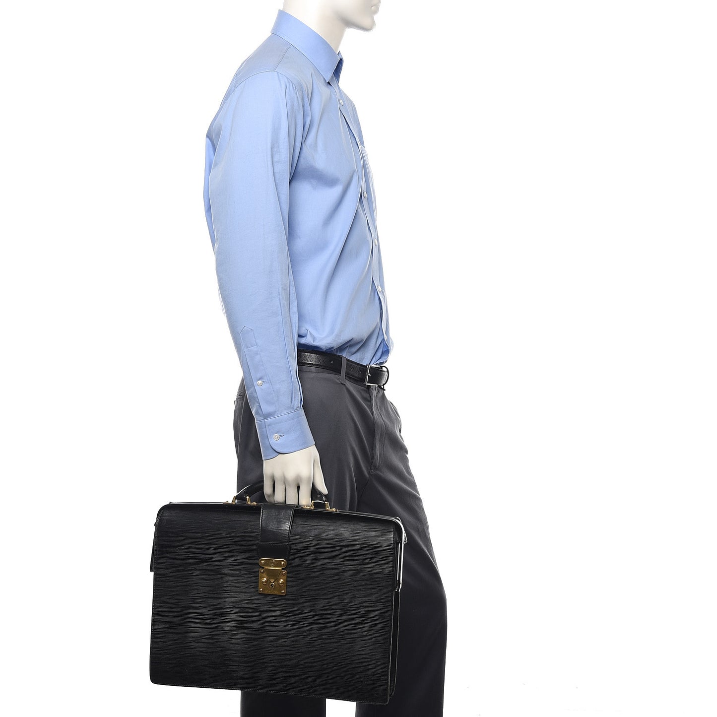 Epi Serviette Fermoir Briefcase Black