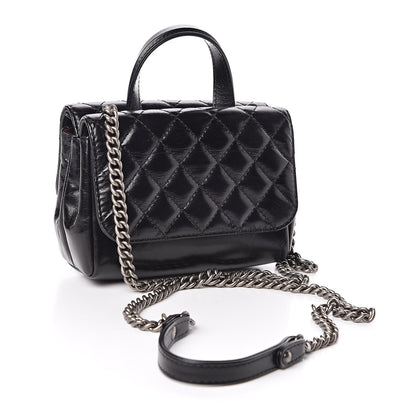 Chanel Aged Calfskin Quilted Double Sided Flap Black 3 of 11