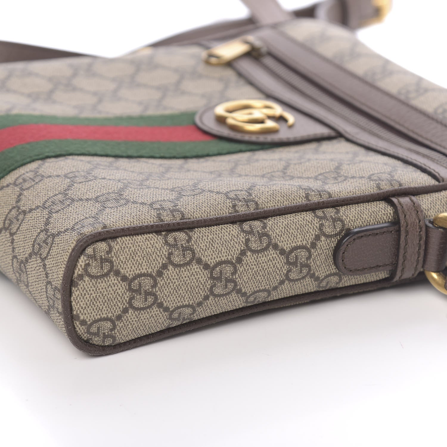 Gucci GG Supreme Monogram Web Small Ophidia Messenger Bag Brown 12 of 13