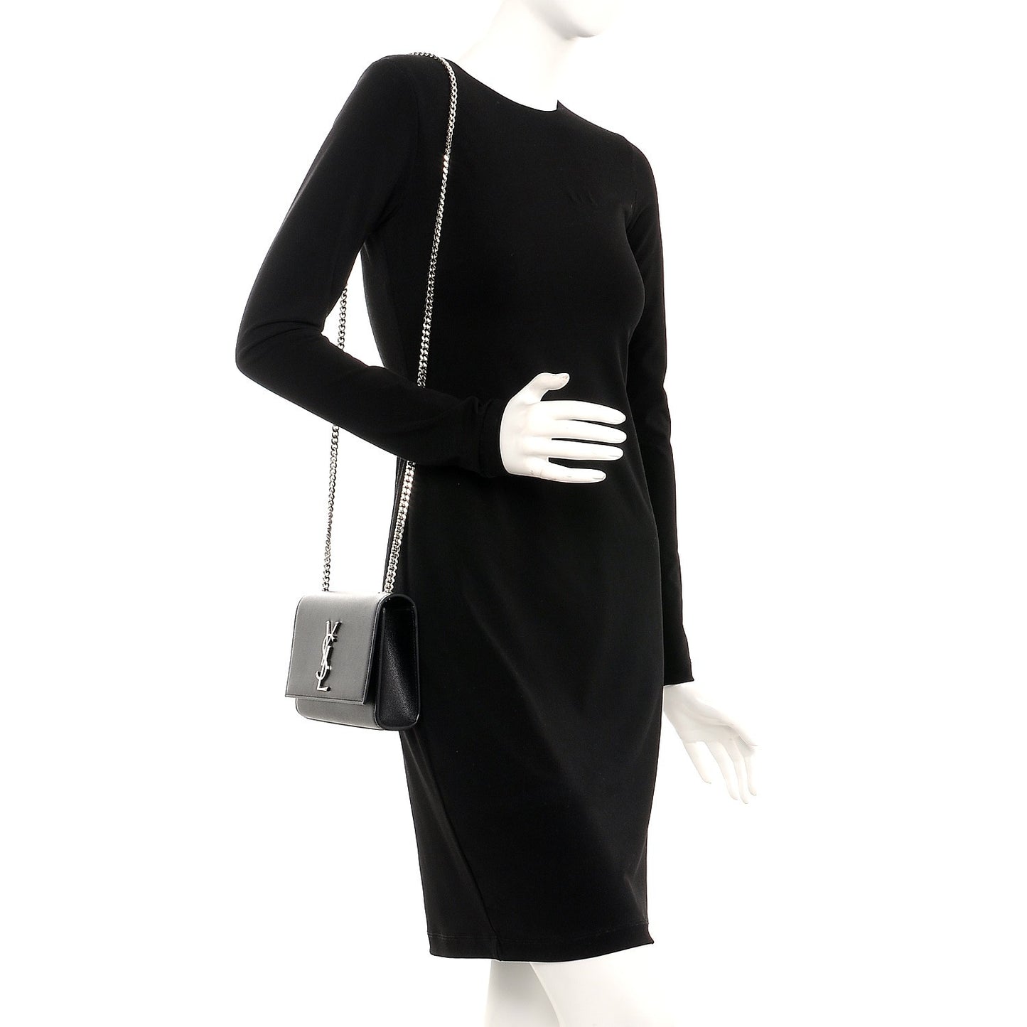 Grain De Poudre Small Monogram Kate Satchel Black
