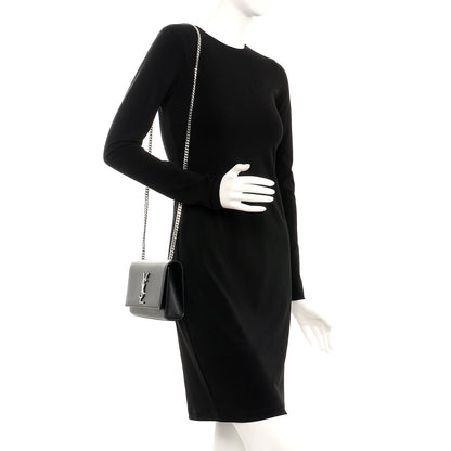 Saint Laurent Grain De Poudre Small Monogram Kate Satchel Black 2 of 7
