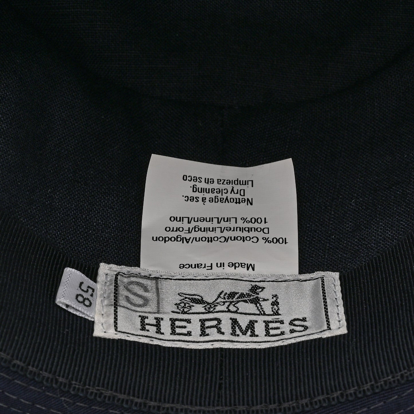 Cotton Canvas Edouard Hat 58 Encre