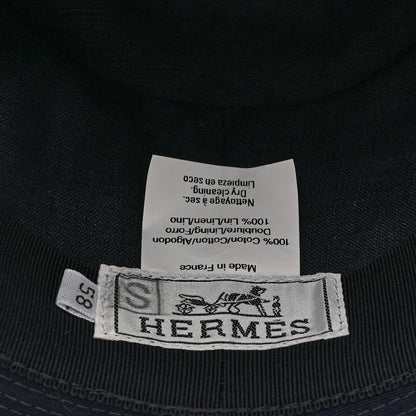 Hermes Cotton Canvas Edouard Hat 58 Encre 9 of 9