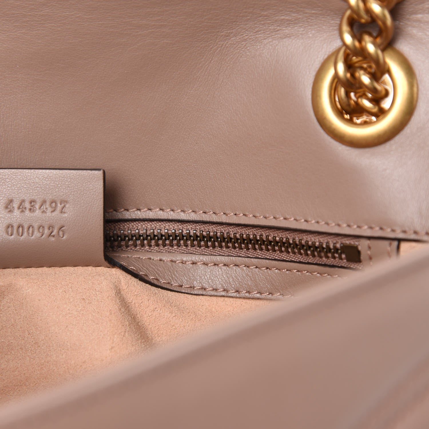 Gucci Calfskin Matelasse Small GG Marmont Shoulder Bag Porcelain Rose 9 of 10