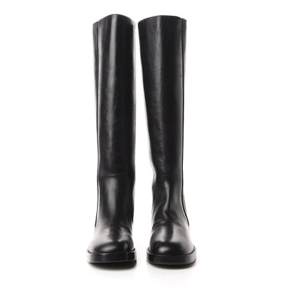 Christian Dior Shiny Calfskin Diorodeo High Boot 37.5 Black 2 of 8