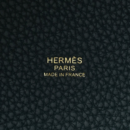Hermes Taurillon Clemence Picotin Lock 22 MM Vert Cypress 6 of 9