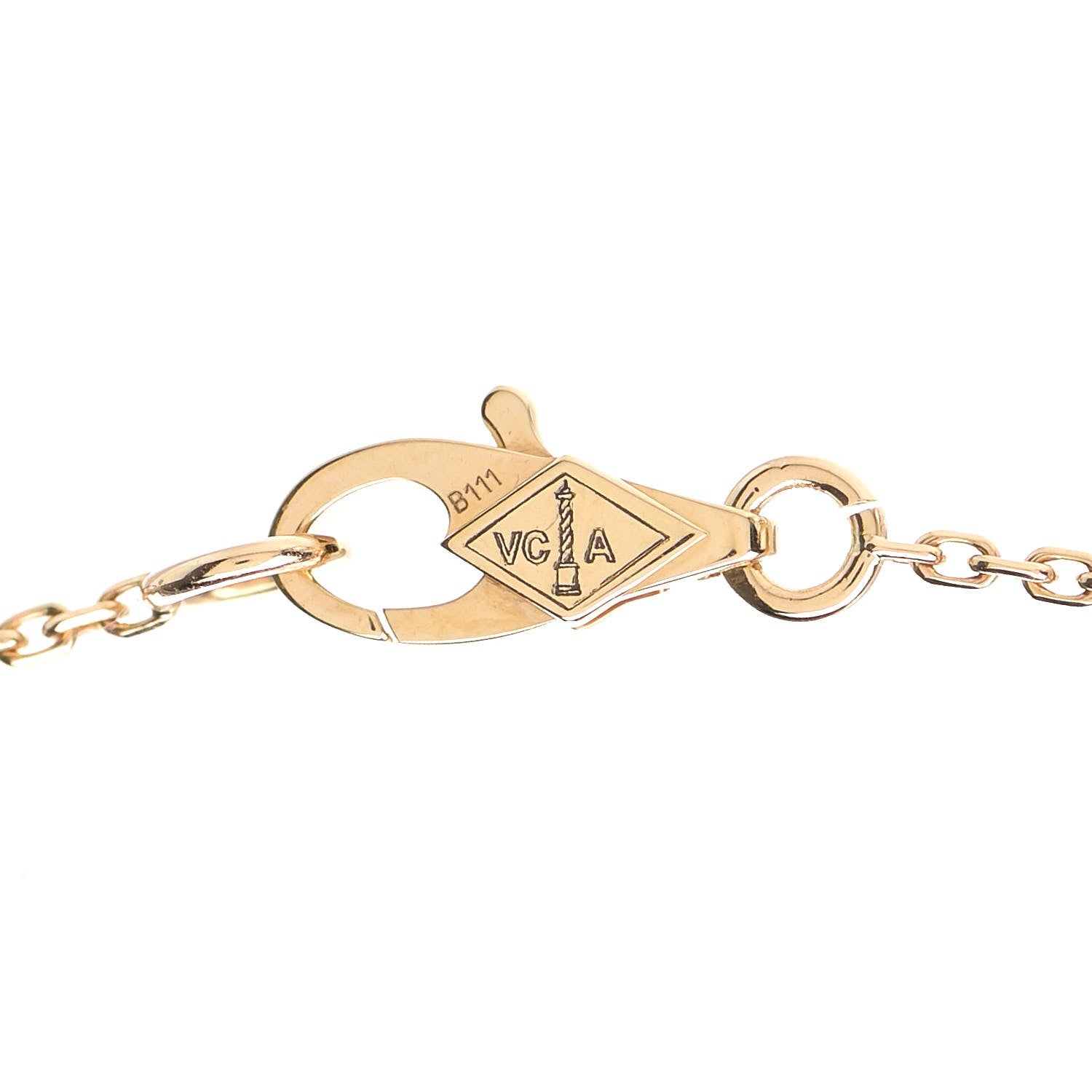 Van Cleef & Arpels 18K Yellow Gold Mother of Pearl Sweet Alhambra Pendant Necklace 4 of 6