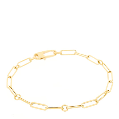 Roberto Coin 18K Yellow Gold Paper Clip Round Link Chain Bracelet 1 of 4