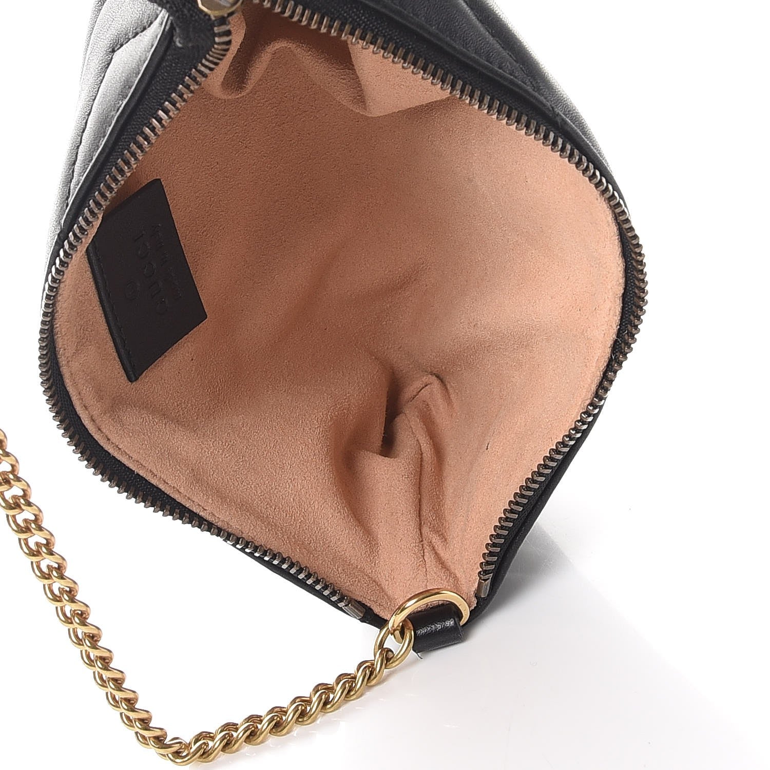 Gucci Calfskin Matelasse Mini GG Marmont Chain Bag Black 6 of 8