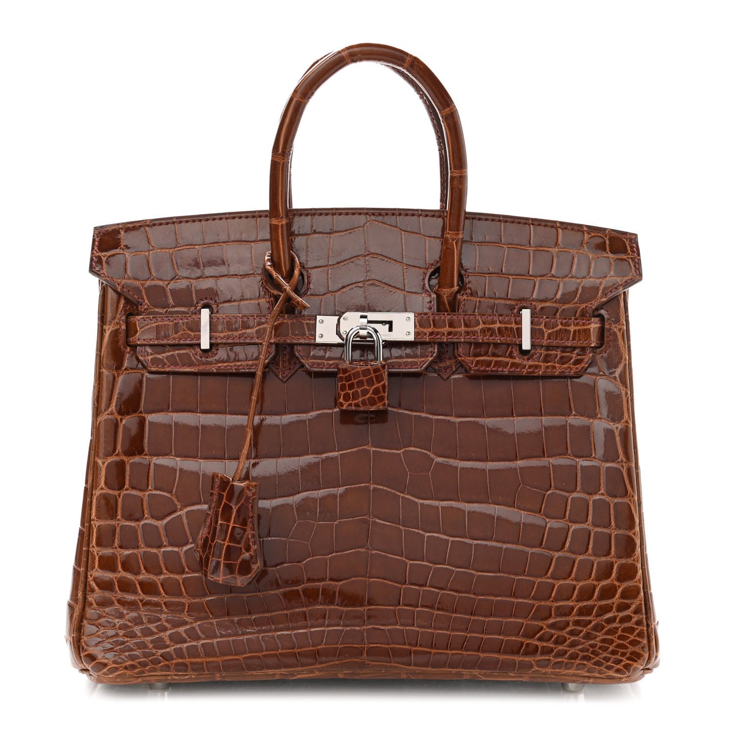 Shiny Niloticus Crocodile Birkin 25 Miel